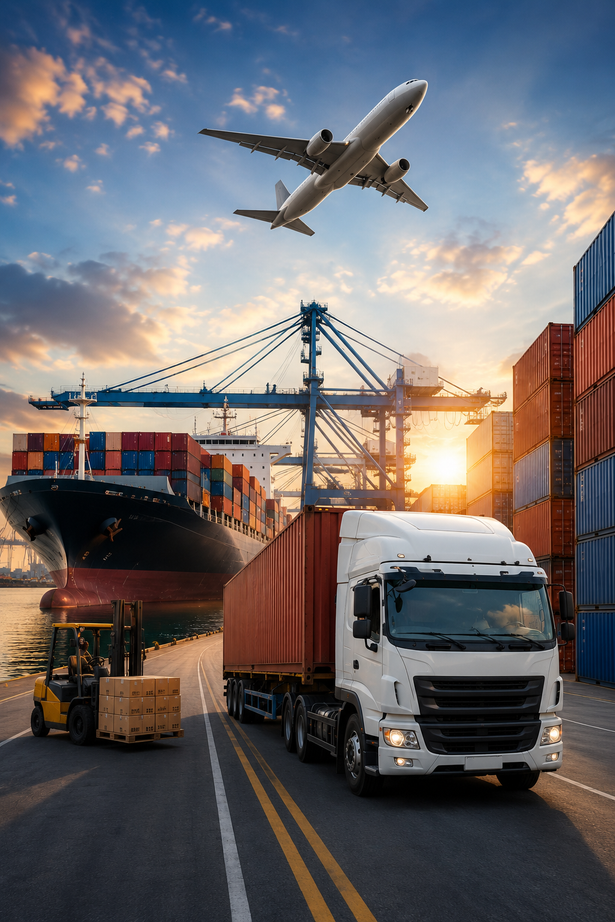 Air, sea and road logistics